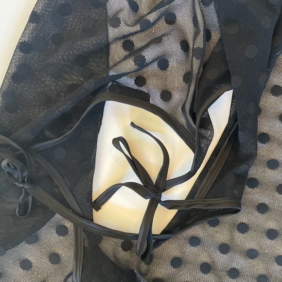 BlackMilk Polkadot Mesh Capelette - Picture 2 of 4